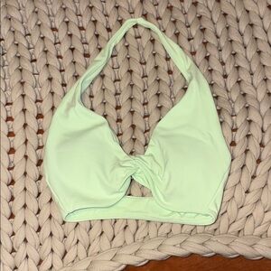 Twisted halter sports bra